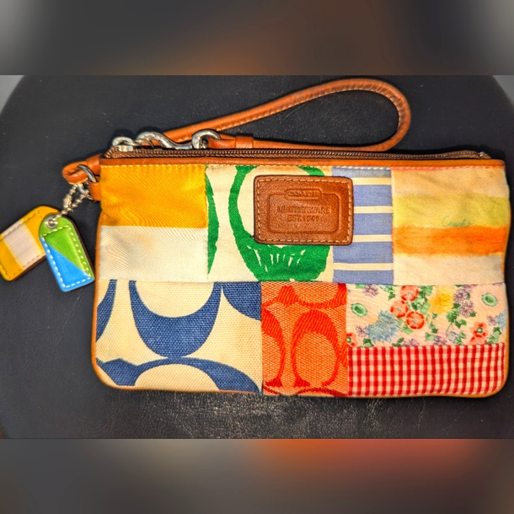 Coach Multicolor Patchwork Wristlet